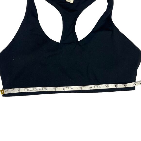 Fabletics Sports Bra Racerback Strappy Black Activewear Top Removable Pad Womens - Picture 5 of 9